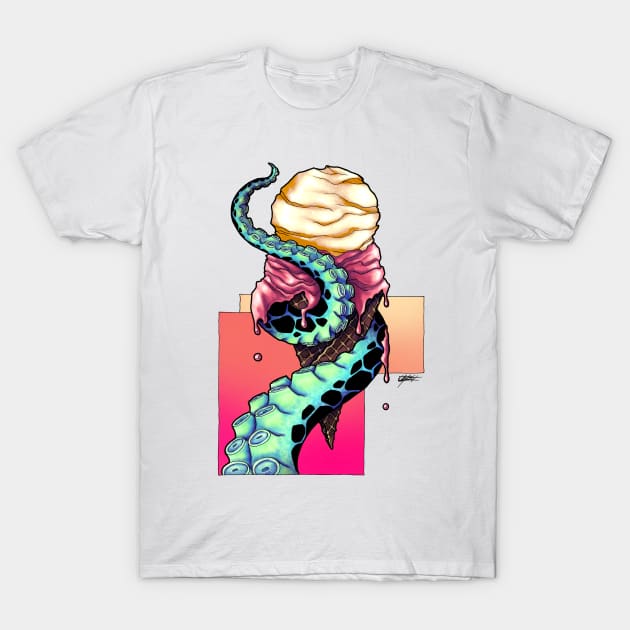 Tentacle Ice Cream T-Shirt by Indi Martin